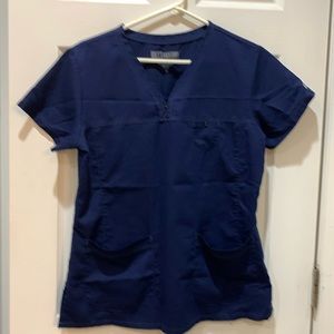 Grey’’s Anatomy scrub top, medium, dark blue